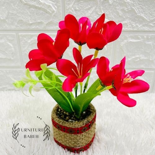 Bunga Hias Plastik Lily Mini Tidak Layu Anggun