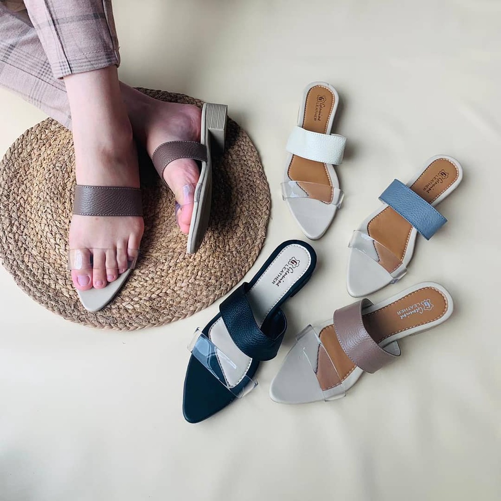 Sandal kulit wanita asli garut model terbaru