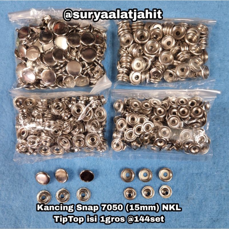 Kancing jepret 7050 TipTop Nekel @1gros set =rp.37.500/144set