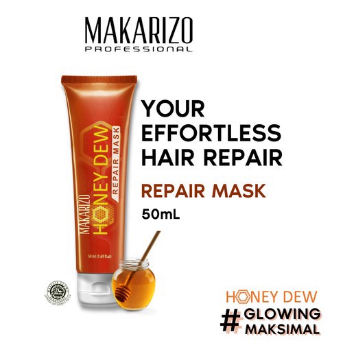 ★ BB ★ Makarizo Professional Honey Dew Repair Mask Dusset - Hair Mask - Masker Rambut - 50ml