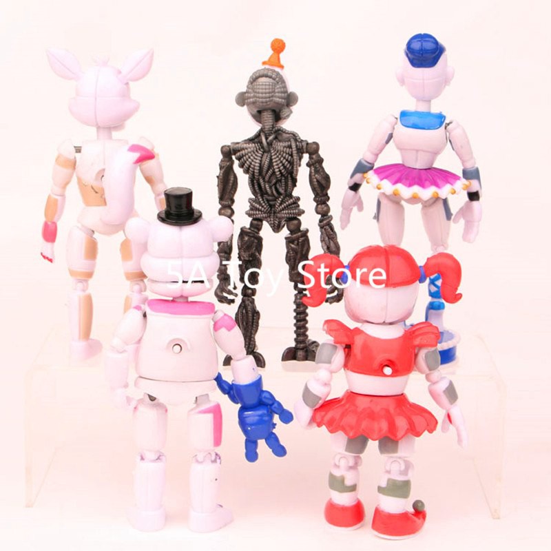 5 Pcs Set Fnaf Lima Malam Di Freddy S Freddy Mainan Bonnie Foxy - nightmare bonnie 20 roblox