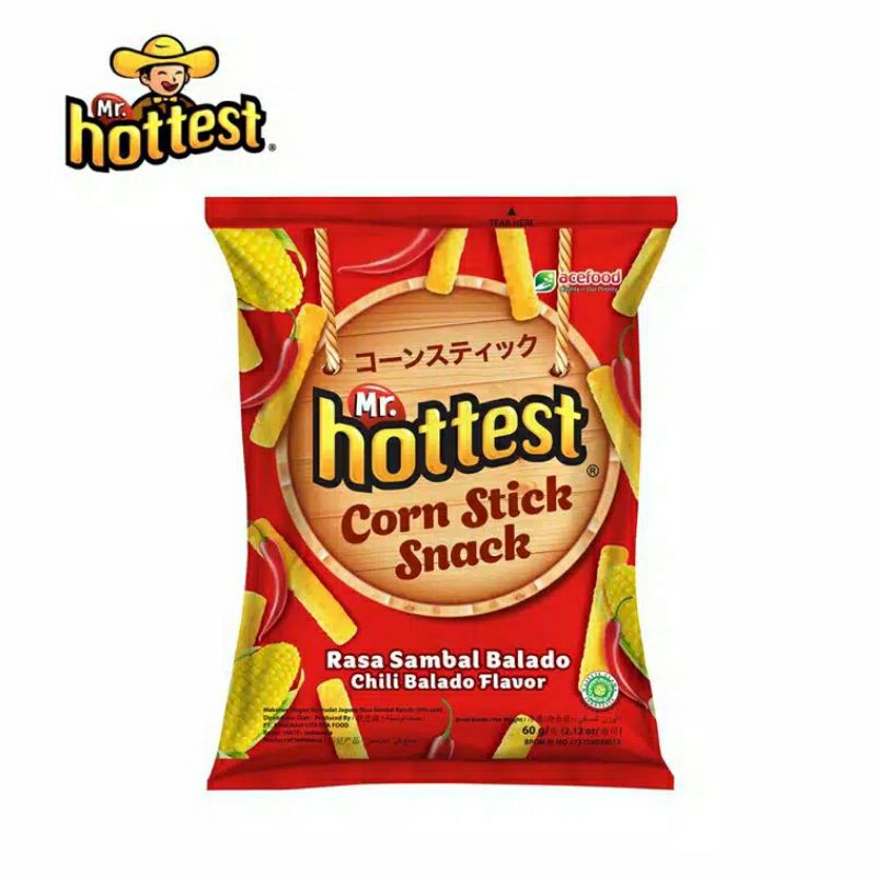 Mr. Hottest Corn Stick Snack 60 gr