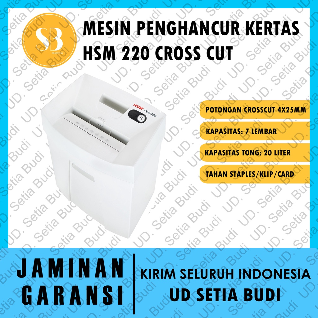 Mesin Penghancur Kertas HSM 220 Cross Cut 4 x 25 mm