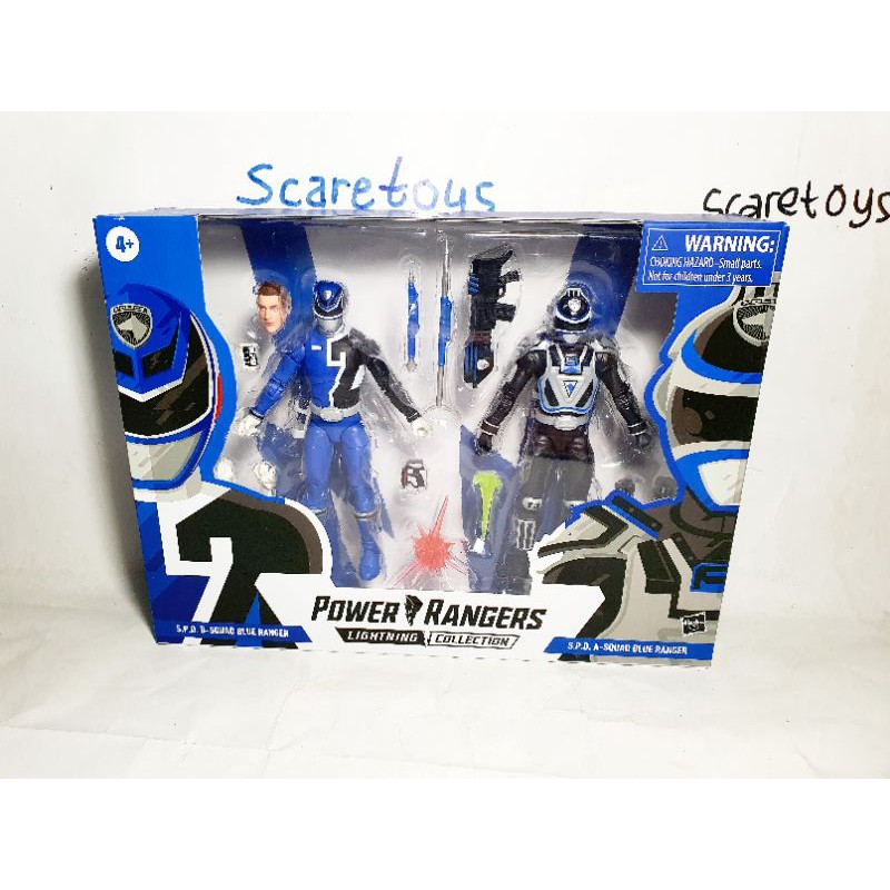 Lightning collection Power Rangers spd b squad blue ranger & spd a squad blue ranger