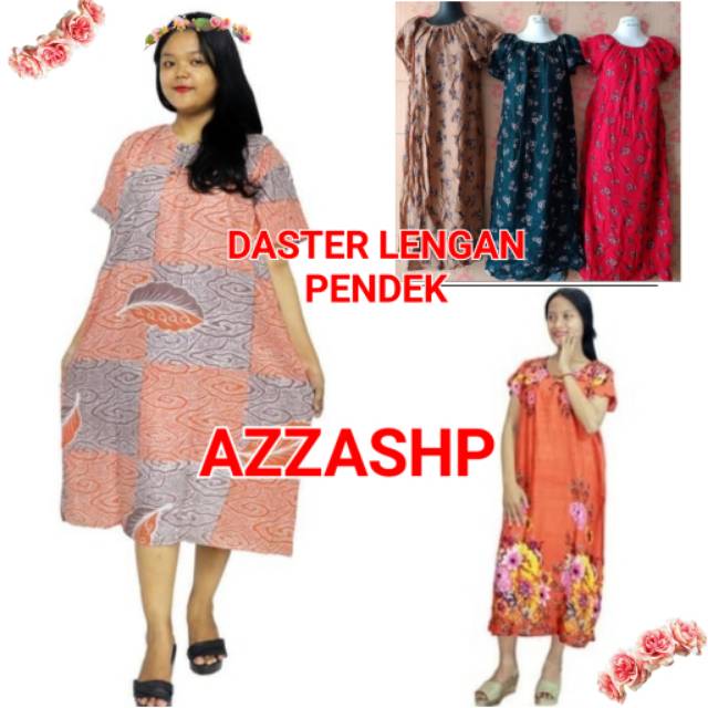 DASTER WANITA DEWASA MOTIF BAHAN KATUN