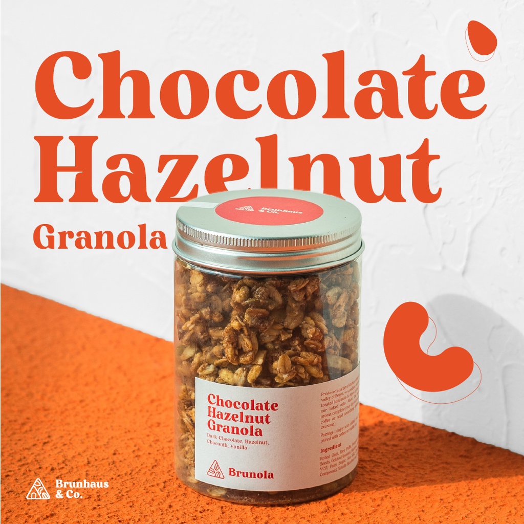 

Brunhaus Choco Hazelnut Granola 100gr Sarapan Cemilan Gandum Oat Coklat Hazel