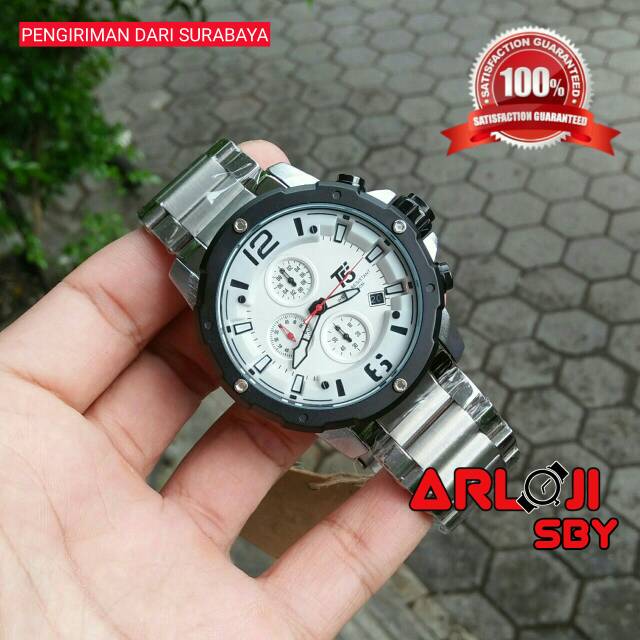 JAM TANGAN PRIA T5 H3589 CHRONO SPORT ORIGINAL TAHAN AIR FREE BOX PAPPER BAG