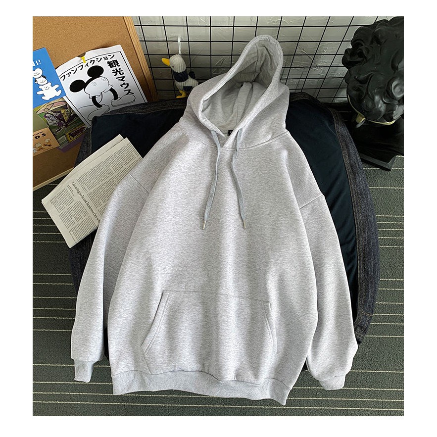 SWEATER HOODIE POLOS FLEECE UNISEX SIZE M - XXL ( PRIA &amp; WANITA )