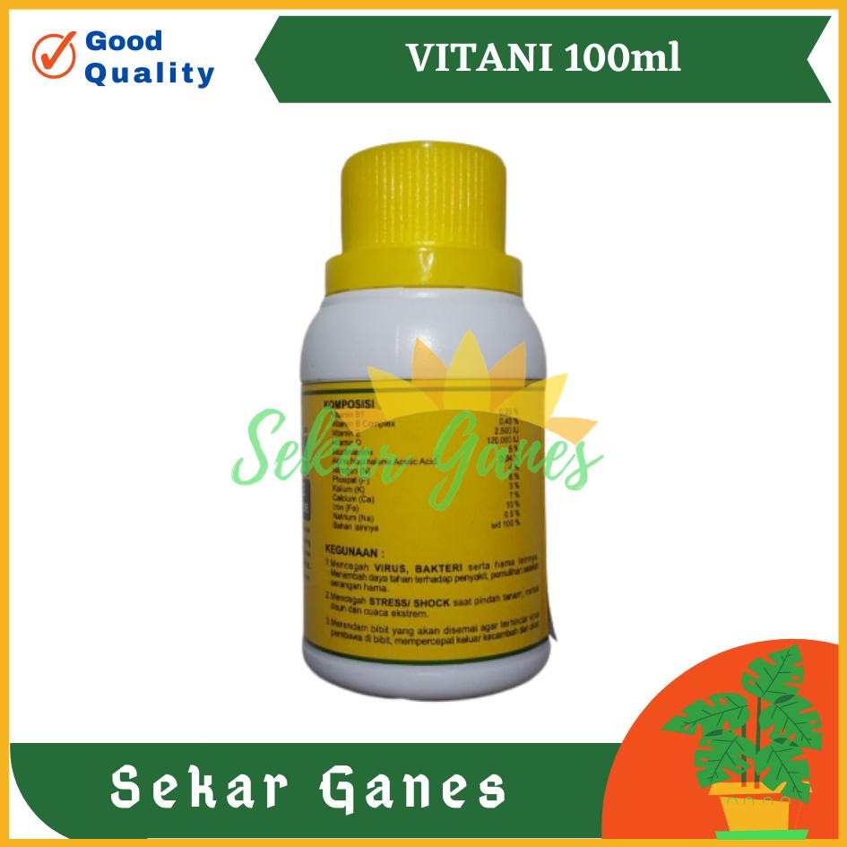 ORI VAKSIN TANAMAN VITANI 100 ML MULTI VITAMIN B1 TANAMAN HAMA VIRUS BAKTERI ANTI STRES CUTTING