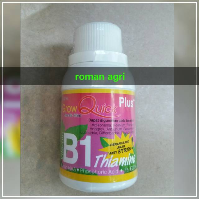 Jual GROW QUICK Plus Vit B1 Thiamin Isi 100 Ml Anti Stres Tanaman ...