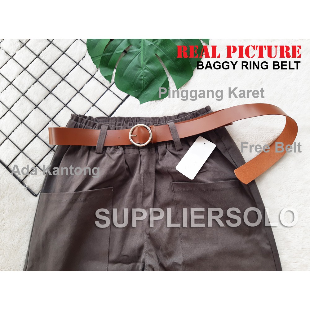 BAGGY PANTS RING BELT UKURAN STANDART XL (FREE SABUK)