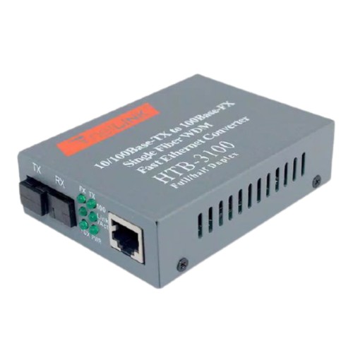 HTB-3100 Netlink Fiber Optical Media Converter RJ45 Varian Sepasang dan 1 Pcs 25KM