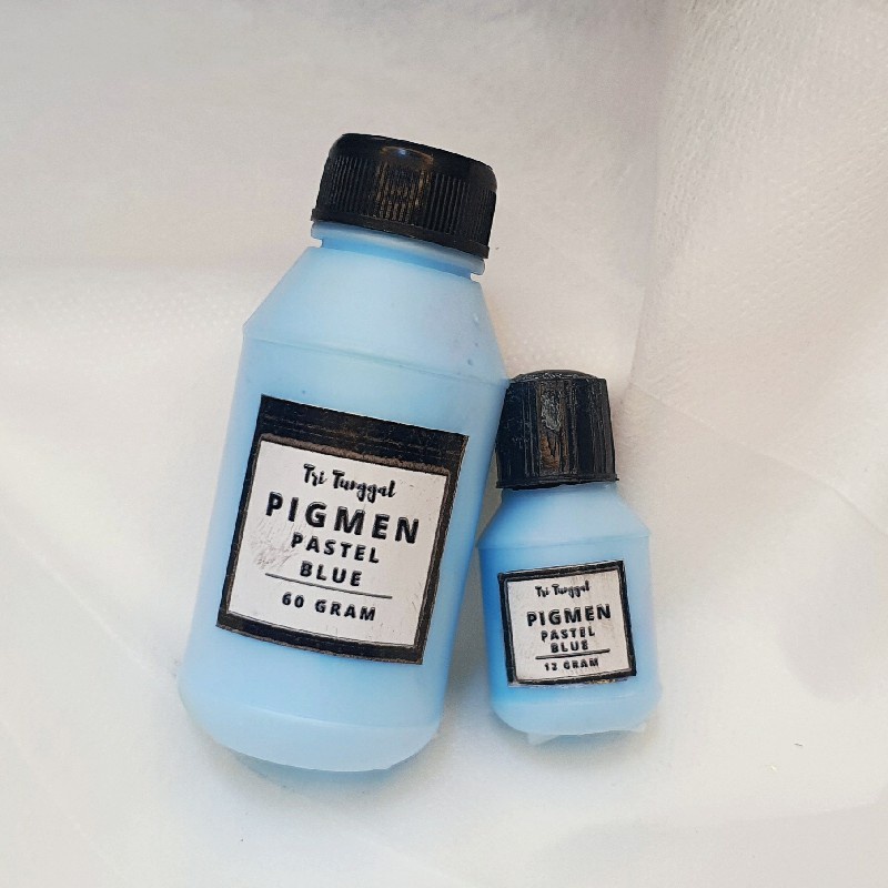 PIGMEN 12gr MINI PASTEL BLUE Biru Macaron Kecil Pewarna Sablon Pigment Color Slime DIY Waterbased Tie Dye Cat Warna Warni Air Cairan Liquid Paint Painting Kerajinan Prakarya Art Seni Kesenian Perlengkapan Mewarna Melukis Lukis Grosir Prakarya Malang