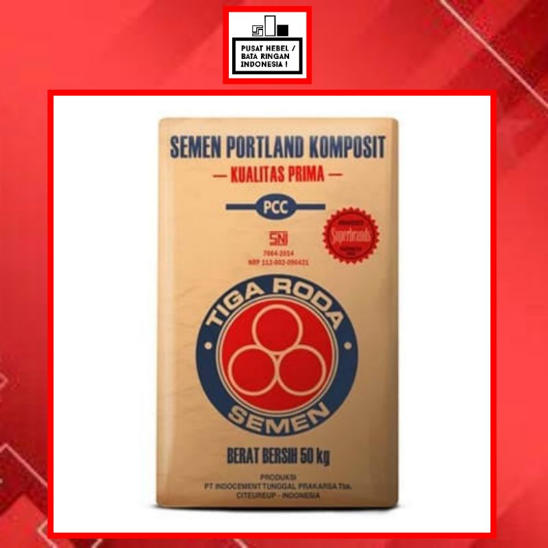 Semen 3 Roda | Semen Tiga Roda 50KG Minimal 160 Sak (Tegal, Brebes, Slawi)