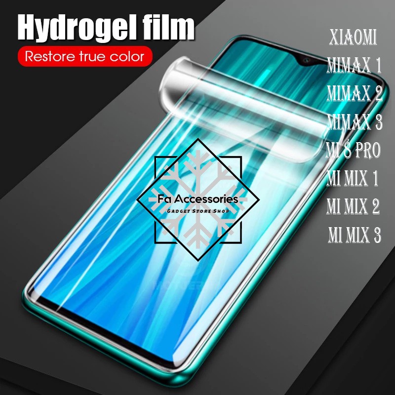 FA ANTI GORES JELLY HYDROGEL XIAOMI MIMAX MI 8 PRO MAX 1 2 3 MIX 1 2 3 2S FULL SCREEN GUARD SHOCK