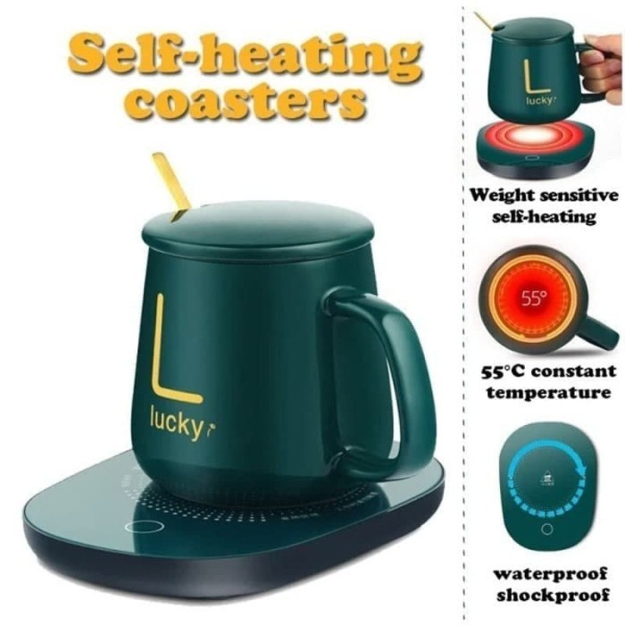 AESTHETIC MUG WARMER SET GELAS PENGHANGAT MINUMAN