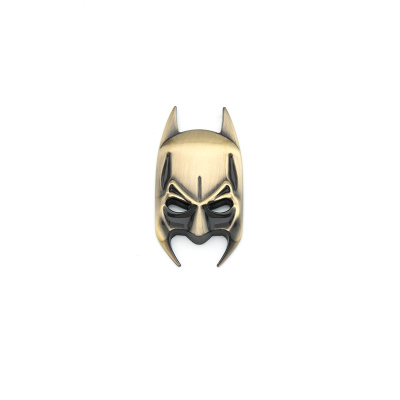 1Pc Stiker Emblem Motif Batman 3D Bahan Metal untuk Mobil