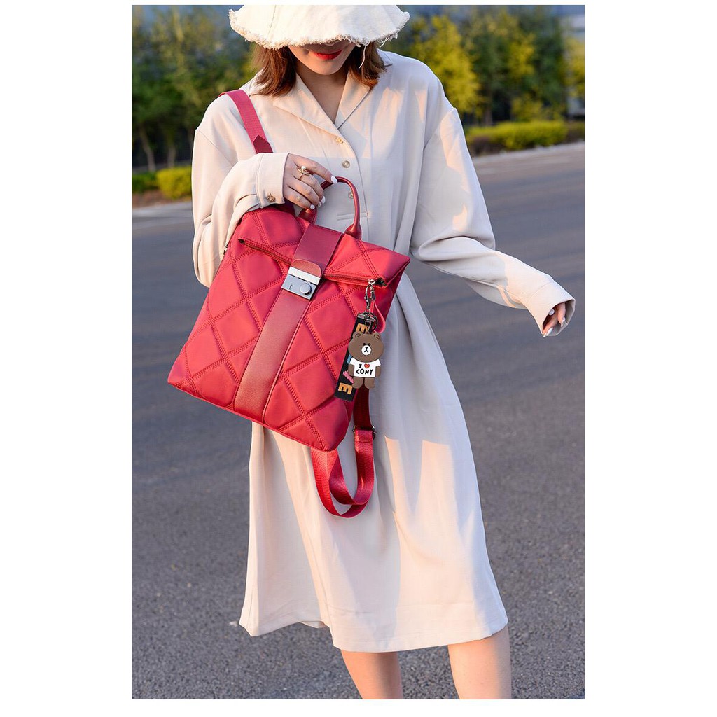 JK E7001 Y989 1KG MUAT 2PCS TAS RANSEL FASHION WANITA IMPORT BAG BACKPACK