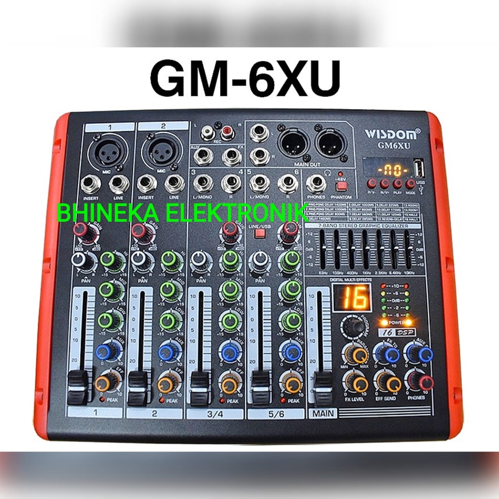 MIXER WISDOM GM6XU / GM 6XU MIXER ORIGINAL 6CHANNEL