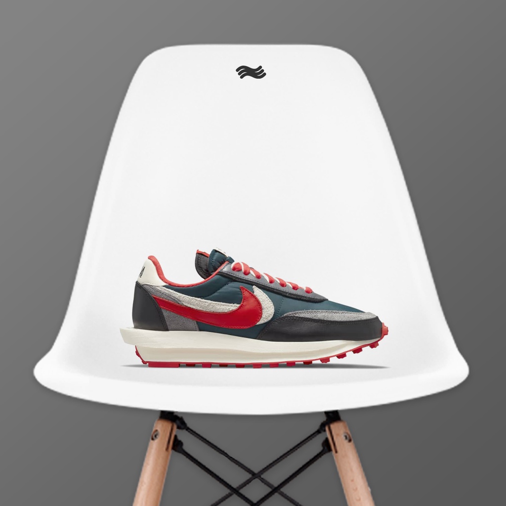 sacai x Undercover x Nike LDWaffle Midnight Spruce University Red
