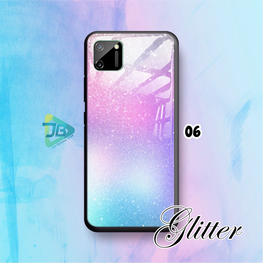 Softcase back case glass KACA GLITTER Samsung A51 M40S A60 A70 A71 JB2472