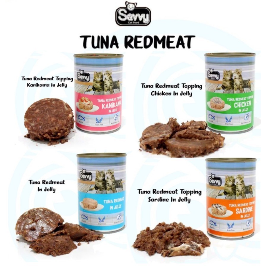 SAVVY makanan KUCING basah KALENG 400gr All Variant Cat wet food