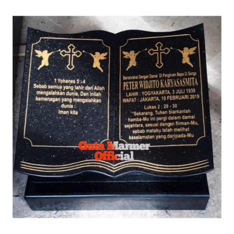Maesan Batu Granit Black Gold Model Buku