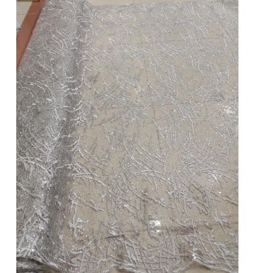 Kain Tile Spider Payet / Bahan Tile Spider Mix Payet / Bahan Brokat Kebaya –MWK.10Jn22c