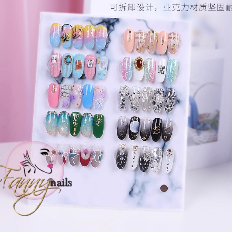 Bingkai Marble nail display frame magnet board acrylic nail color chart bingkai marmer akrilik