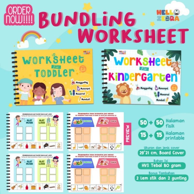 

Worksheet Toddler Worksheet Kindergarten Hello Zebra Buku Aktivitas Anak Prasekolah