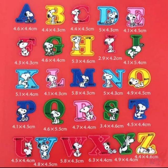 Patch Huruf Snoopy