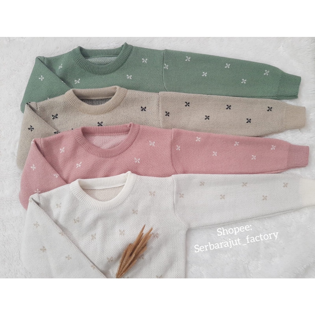 Veya knitwear polka/Sweater anak 1th-3th/Sweater Rajut Anak