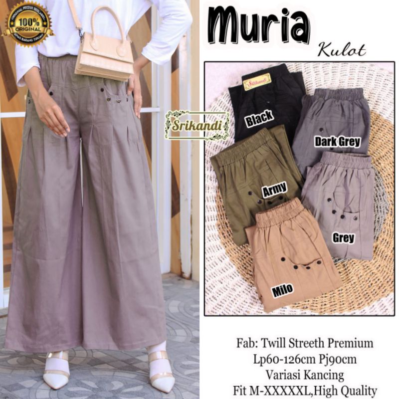 muria kulot celana kulot katun twill strech by srikandi