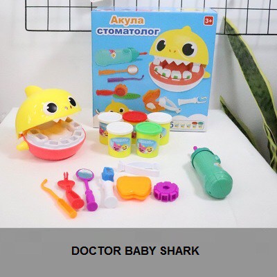  Baby  Shark  boneka Mainan  anak  dokter gigi dentist doctor 