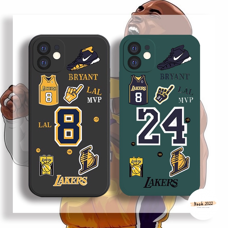 Soft Case TPU Motif NBA Kobe Untuk Iphone 13 12 11 Pro Max X XR XS Max 6 6s 7 8 Plus SE 2020