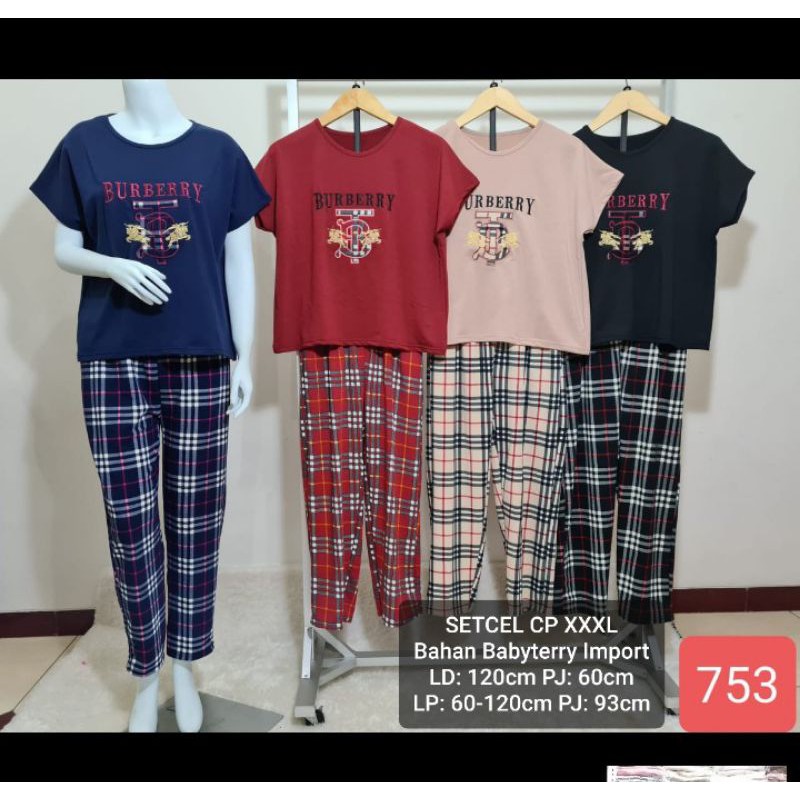 SETELAN CELANA BURBERRY IMPORT BT BY GOLDEN BEE [CP3085]