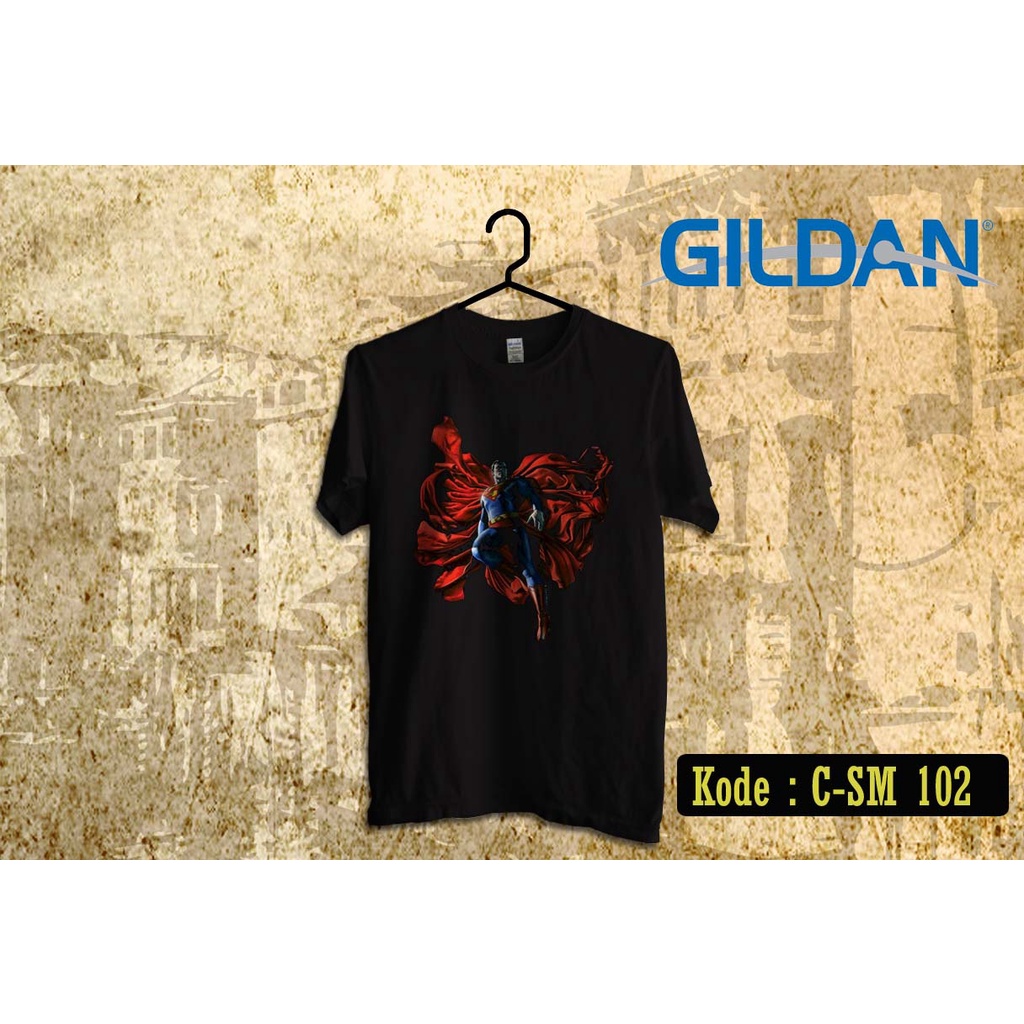kaos superman logo style kaos original gildan softstyle c-sm102