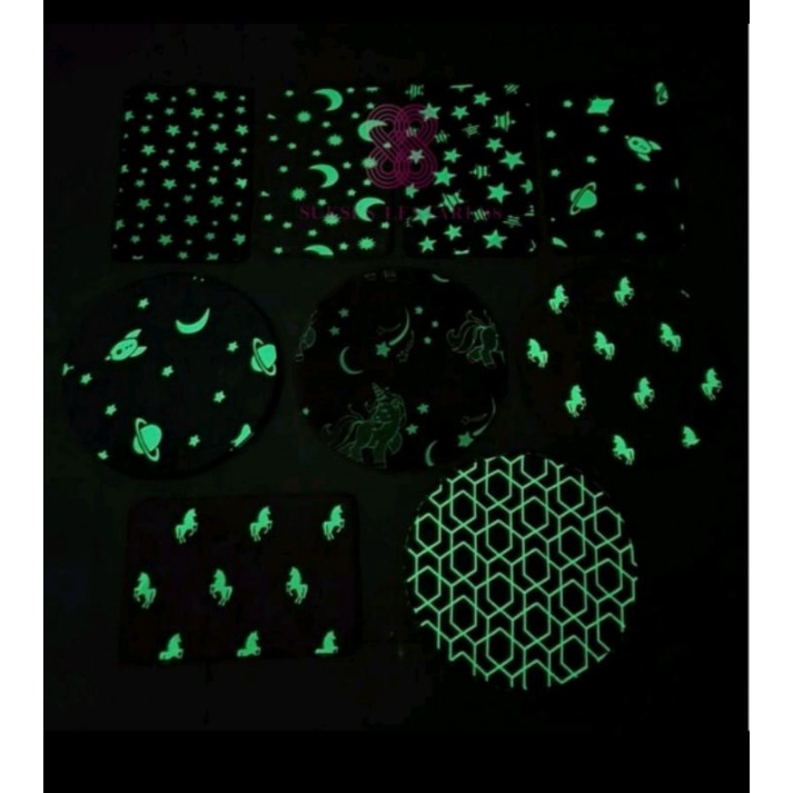 keset kaki lembut 3d glow in the dark nyala dlm gelap anti slip