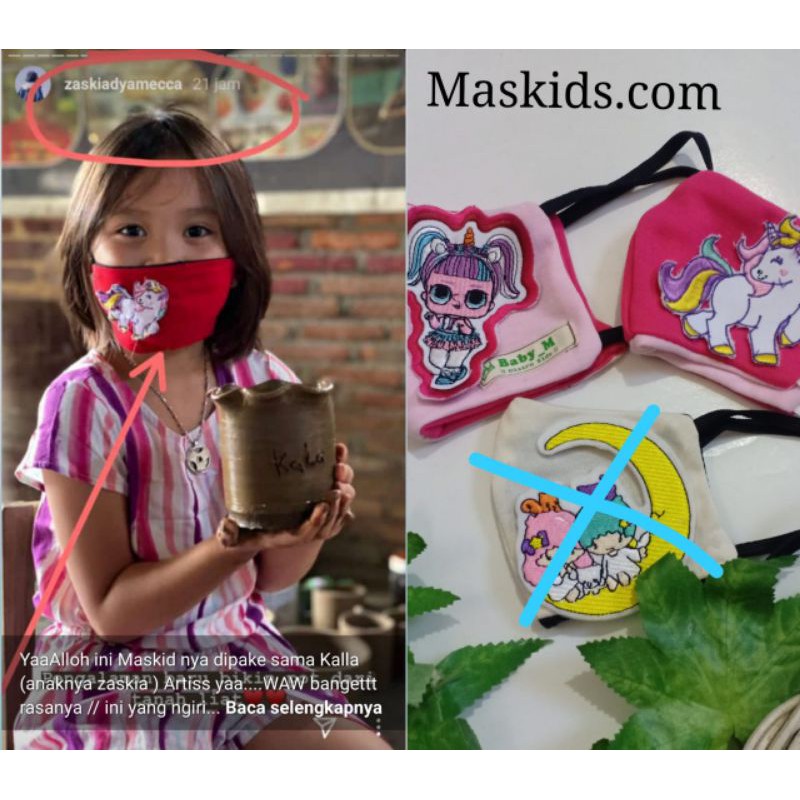 Masker LED anak Karakter