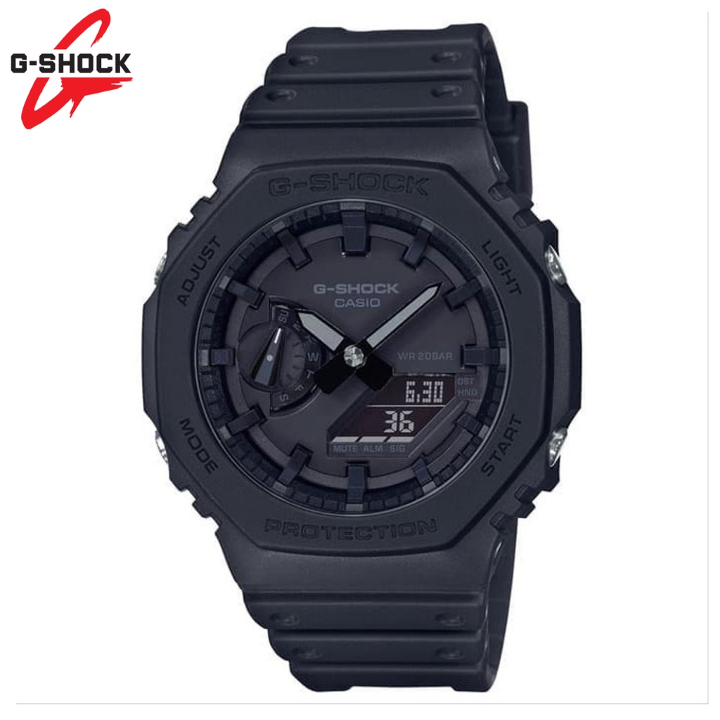 CASIO GSHOCK GA-2100 DUALTIME ANALOG DIGITAL BOX FULLSET - AUTOLIGHT