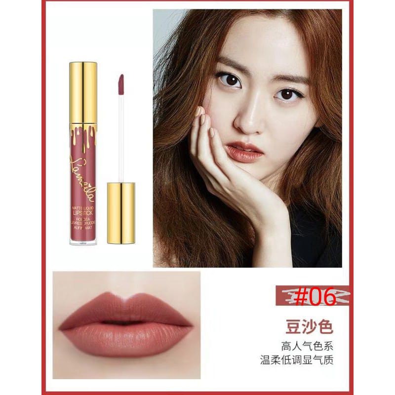 HK763-LAMEILA Lipstick Cair 6 Warna Matte Tahan Lama / Lip Gloss