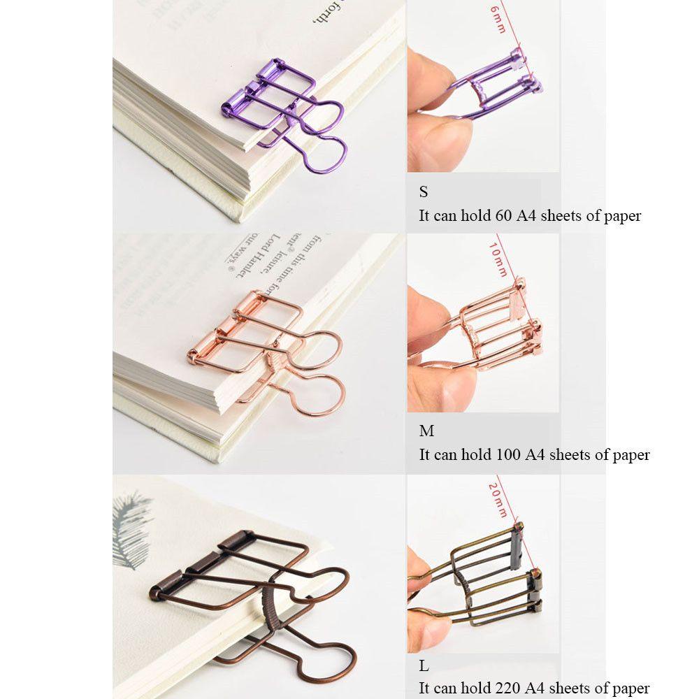 Klip Pengikat Atas 3ukuran Swallowtail Clamp Penjepit Metal Kertas