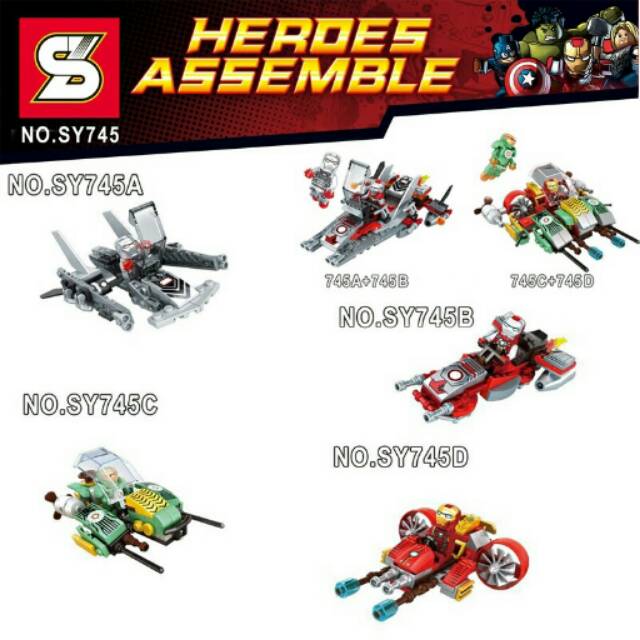 Lego super heroes ironman set 2 in 1 sy 745