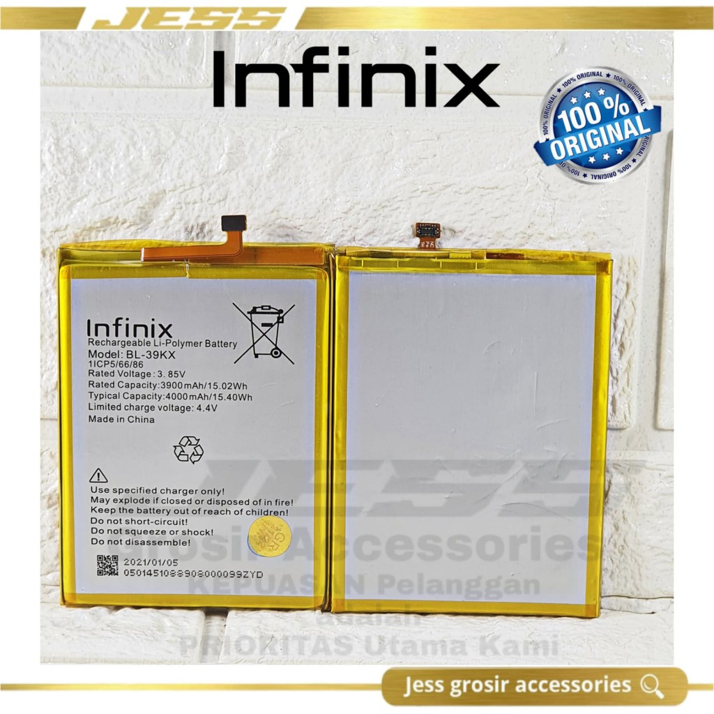 Baterai Original Infinix HOT S4 X626 X626B HOT 7 / 7 PRO X625 X625B X625D X624 X624B BL-39KX BL39KX