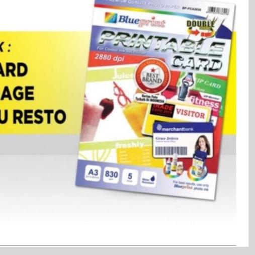 

✈ ID card Printable Card White, / ID Card White BLUEPRINT A4 - Ukuran A4 ℮