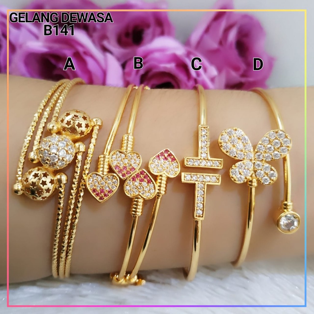 Gelang xuping gelang bangle dewasa lapis emas gold B141