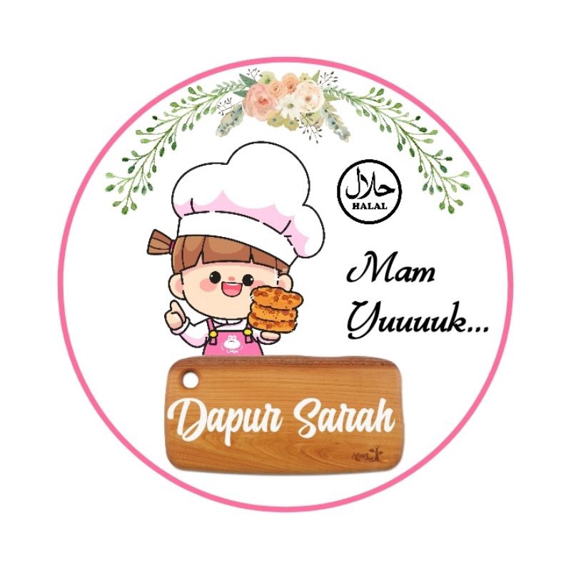sticker custom FREE CUTTING / label kue/makanan merk dagang