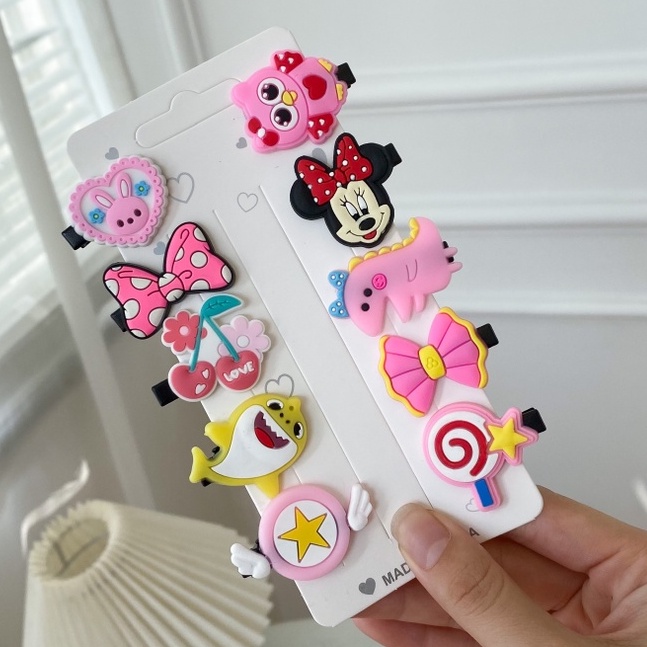 10PCS JEPIT RAMBUT ANAK / JEPITAN RAMBUT ANAK MOTIF KARAKTER KARTUN-JPT - MINNIE