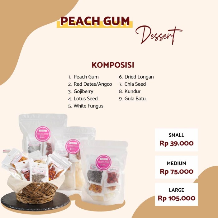 

PEACH GUM DESSERT Premium (Medium) (BERKUALITAS)