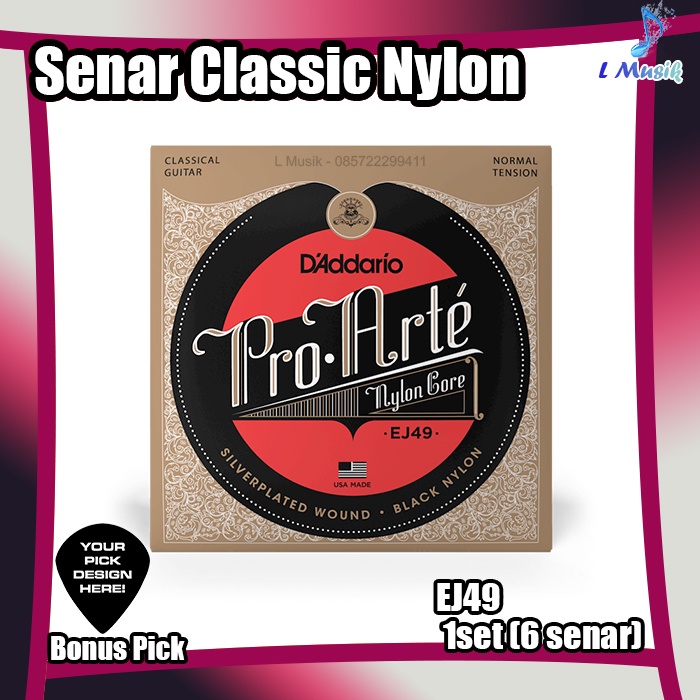 ORIGINAL SENAR GITAR D ADDARIO PROARTE | SENAR NYLON-SENAR KLASIK-SENAR CLASSIC | D ADDARIO EJ45-EJ46-EJ27N-EJ49